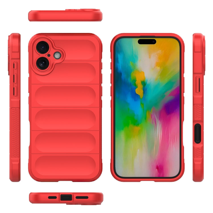 For iPhone 16 Plus Magic Shield TPU + Flannel Phone Case