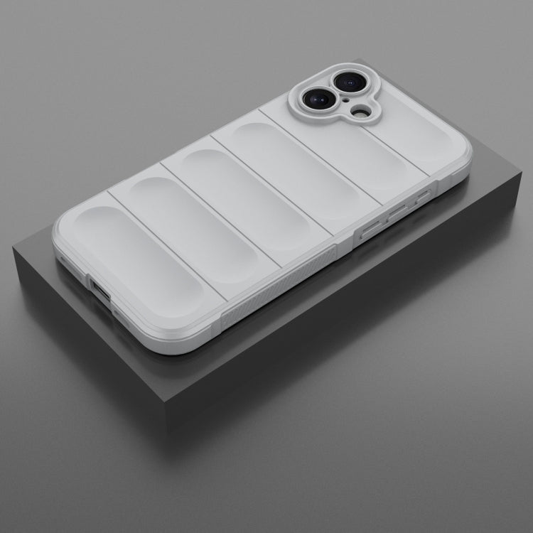 For iPhone 16 Plus Magic Shield TPU + Flannel Phone Case