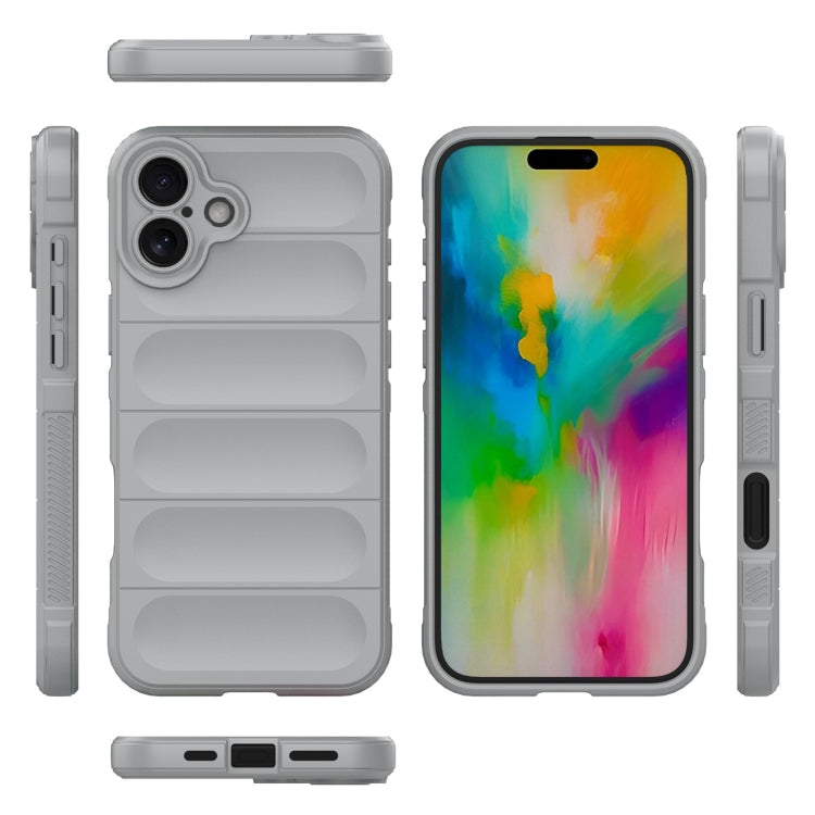 For iPhone 16 Plus Magic Shield TPU + Flannel Phone Case
