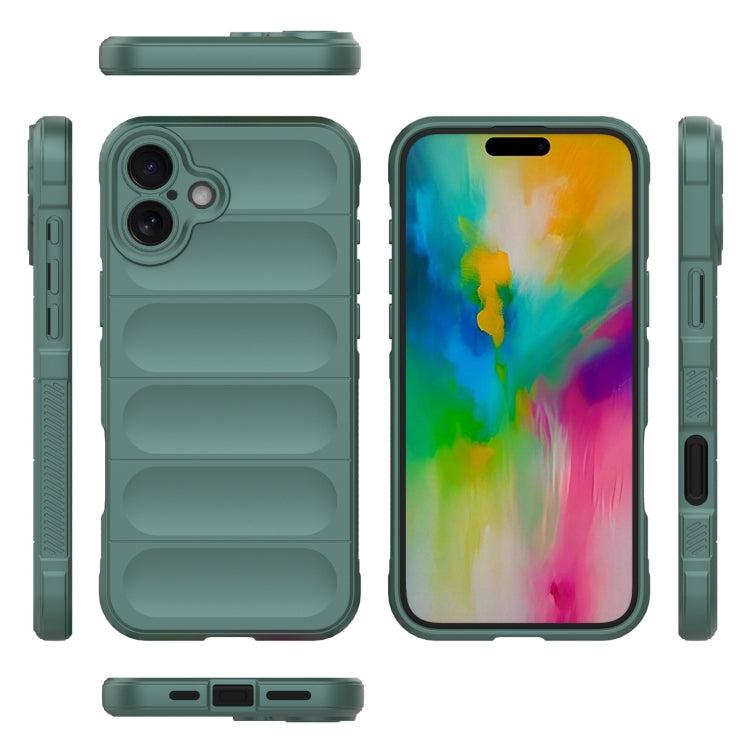 For iPhone 16 Plus Magic Shield TPU + Flannel Phone Case