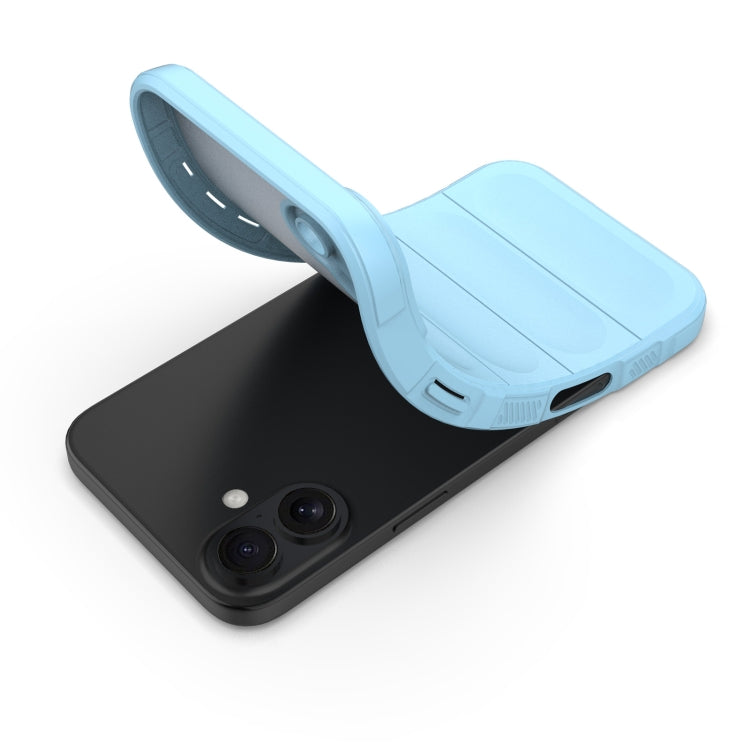 For iPhone 16 Plus Magic Shield TPU + Flannel Phone Case