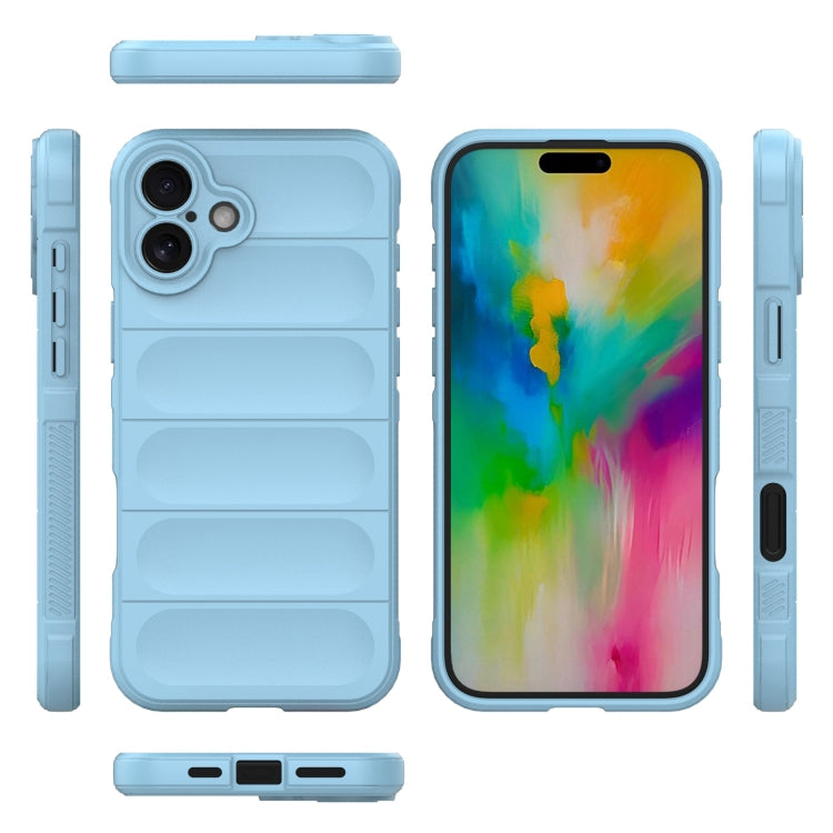For iPhone 16 Plus Magic Shield TPU + Flannel Phone Case