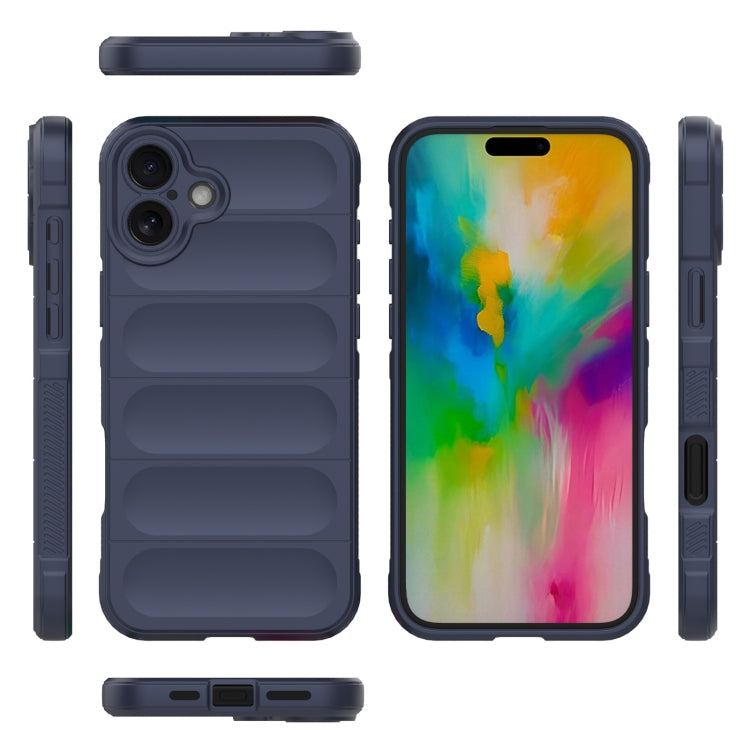 For iPhone 16 Plus Magic Shield TPU + Flannel Phone Case