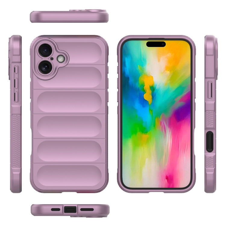 For iPhone 16 Plus Magic Shield TPU + Flannel Phone Case