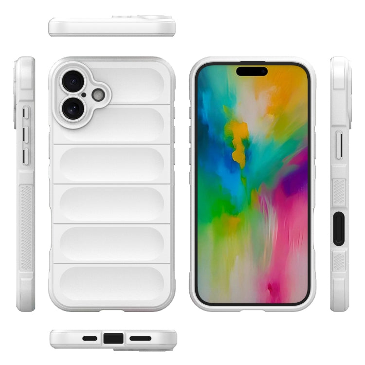 For iPhone 16 Plus Magic Shield TPU + Flannel Phone Case