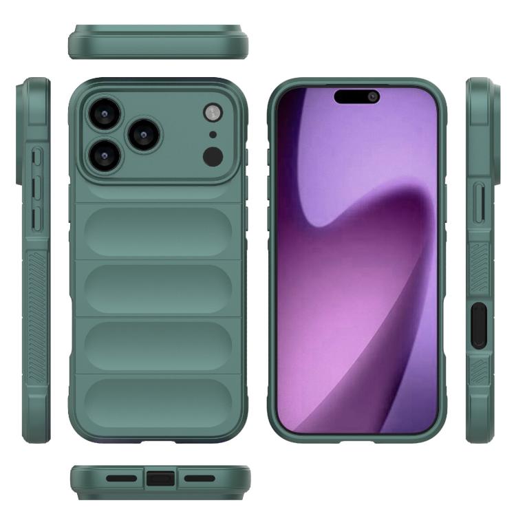 For iPhone 17 Pro Max Magic Shield TPU + Flannel Phone Case