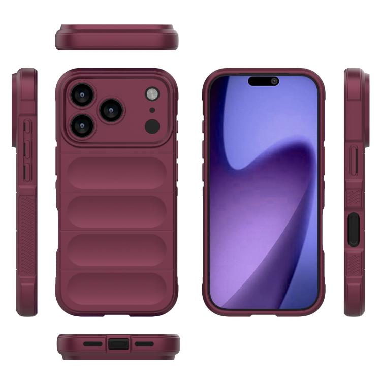 For iPhone 17 Pro Magic Shield TPU + Flannel Phone Case