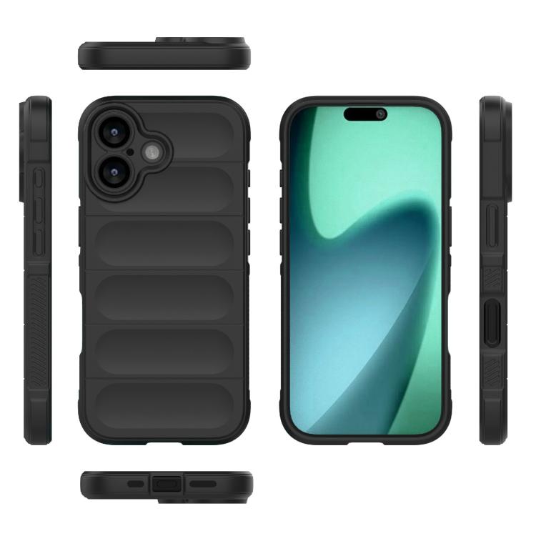 For iPhone 17 Magic Shield TPU + Flannel Phone Case