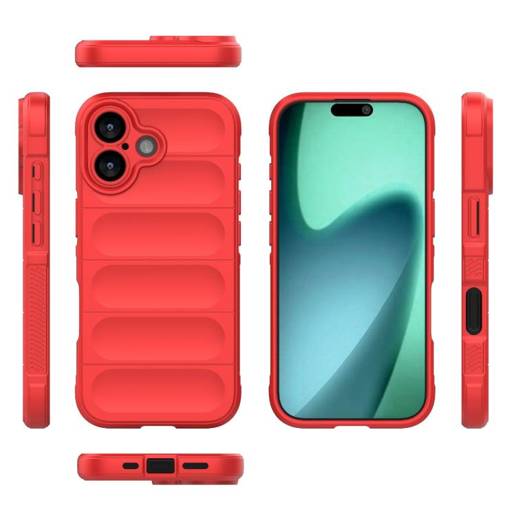 For iPhone 17 Magic Shield TPU + Flannel Phone Case