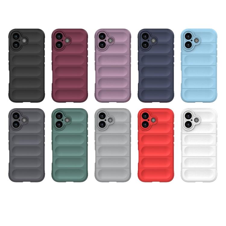 For iPhone 17 Magic Shield TPU + Flannel Phone Case