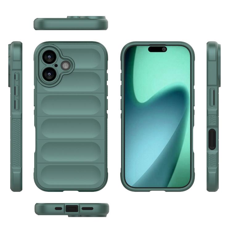 For iPhone 17 Magic Shield TPU + Flannel Phone Case