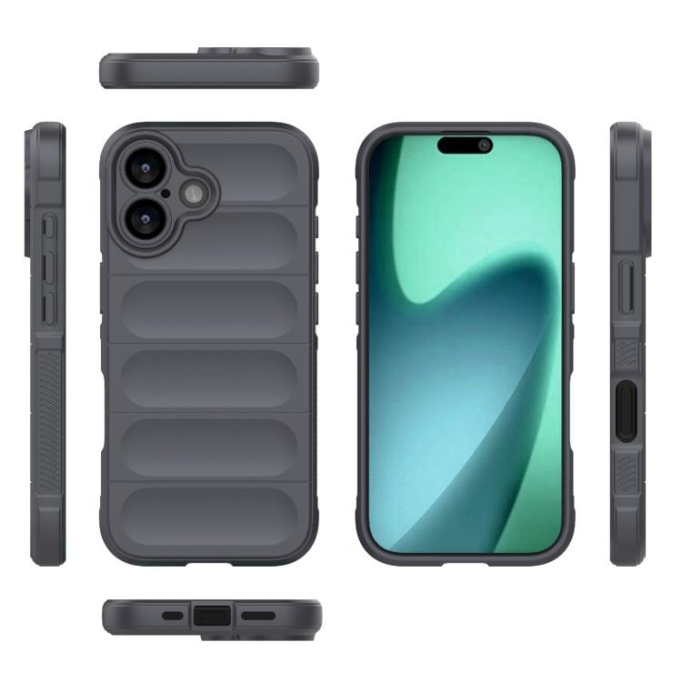 For iPhone 17 Magic Shield TPU + Flannel Phone Case