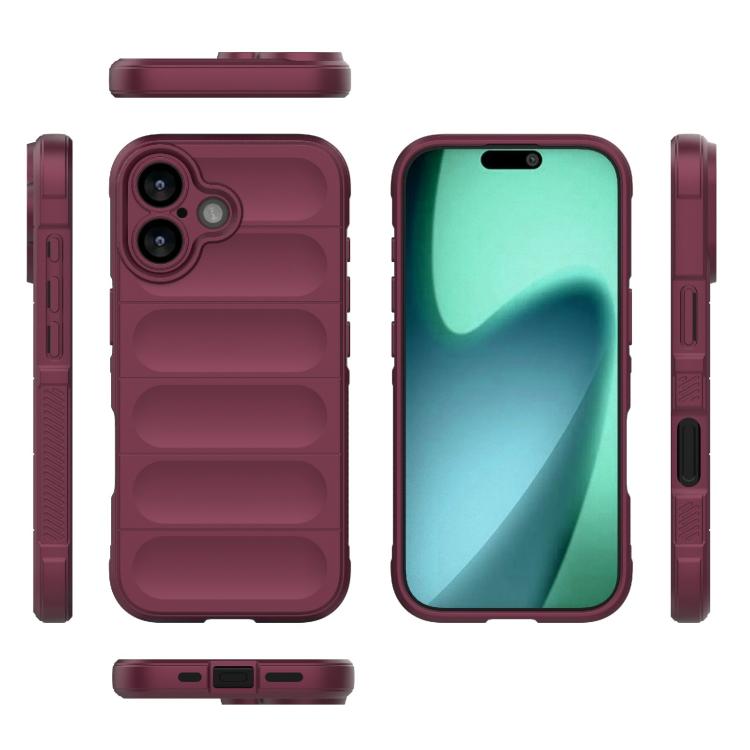 For iPhone 17 Magic Shield TPU + Flannel Phone Case