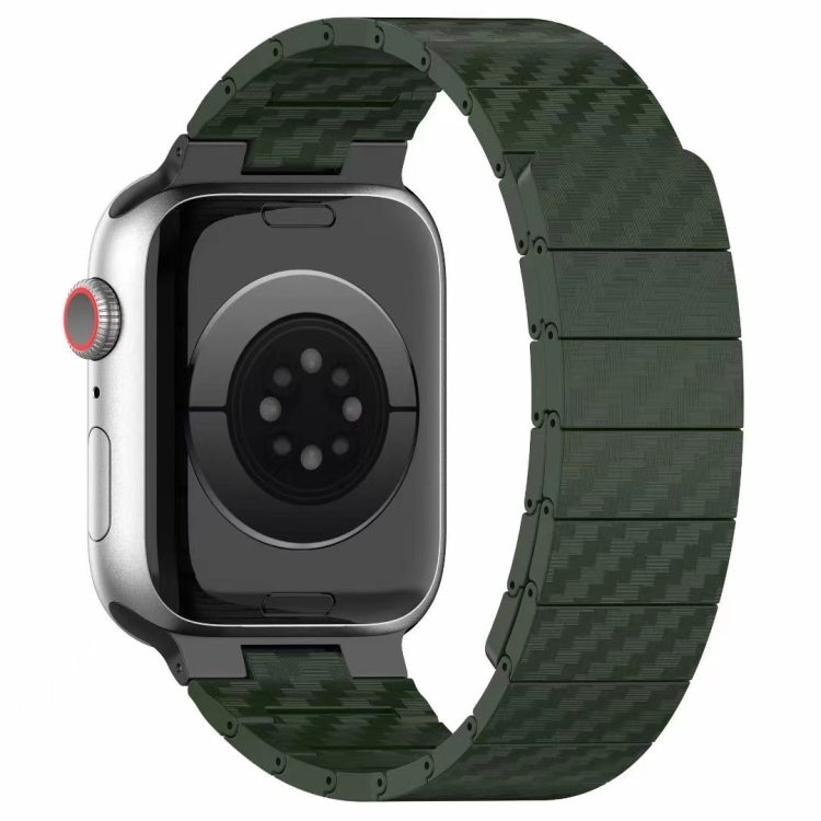 For Apple Watch Series 10 46mm Carbon Fiber Magnetic Loop Watch Band