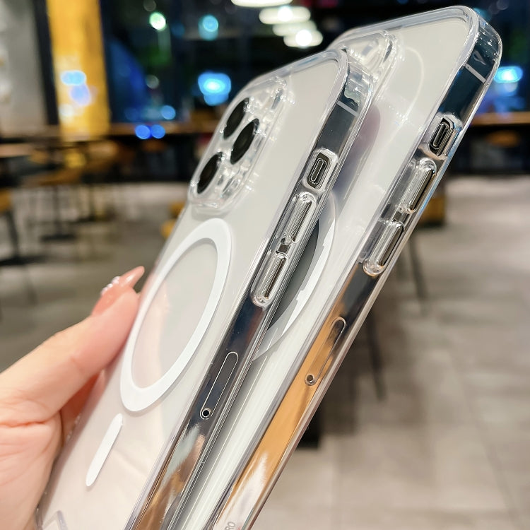 For iPhone 16 Pro Max Space MagSafe Acrylic Hybrid TPU Phone Case - Transparent