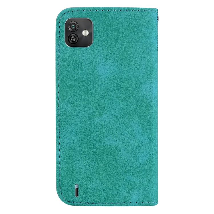 For Wiko Y82 7-shaped Embossed Leather Phone Case