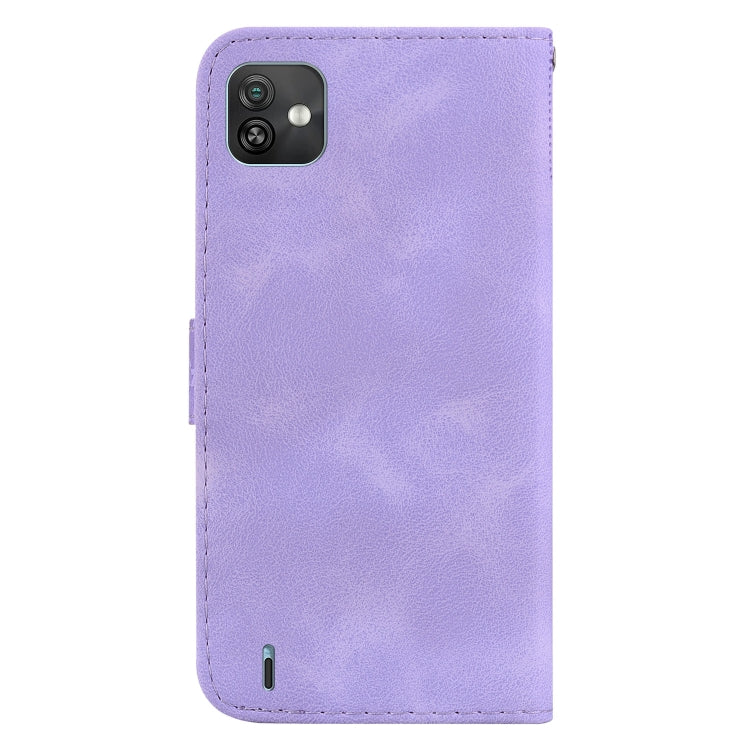 For Wiko Y82 7-shaped Embossed Leather Phone Case