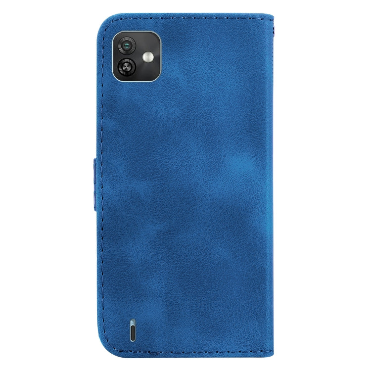 For Wiko Y82 7-shaped Embossed Leather Phone Case