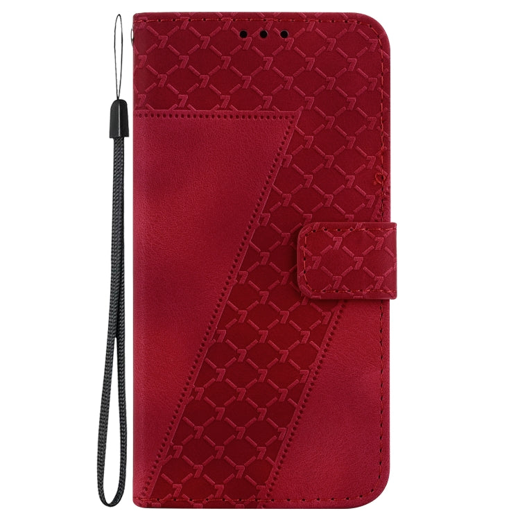 For Wiko Y82 7-shaped Embossed Leather Phone Case