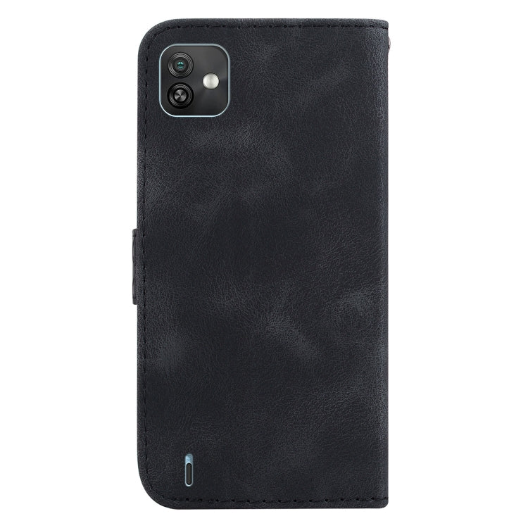 For Wiko Y82 7-shaped Embossed Leather Phone Case