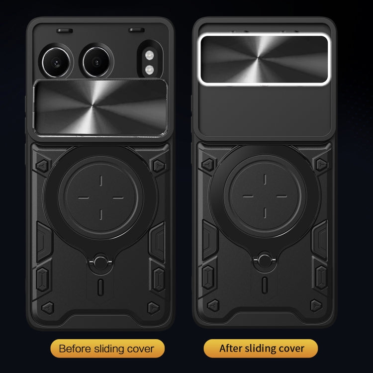 For OnePlus Nord 4 5G CD Texture Sliding Camshield Magnetic Holder Phone Case