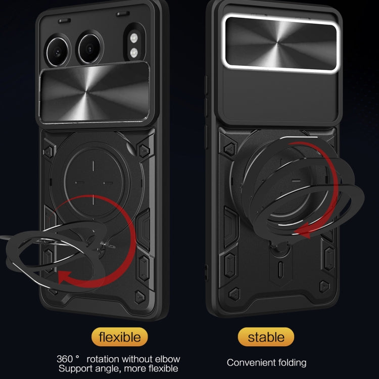 For OnePlus Nord 4 5G CD Texture Sliding Camshield Magnetic Holder Phone Case