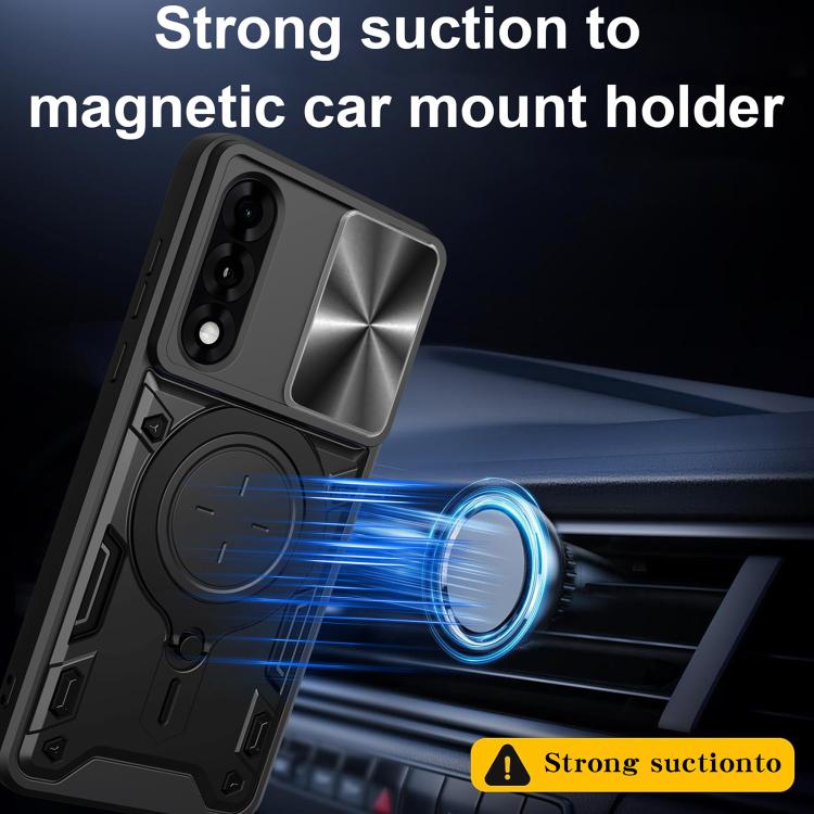 For OnePlus Ace 5 Ultra / Nord 5 CD Texture Sliding Camshield Magnetic Holder Phone Case