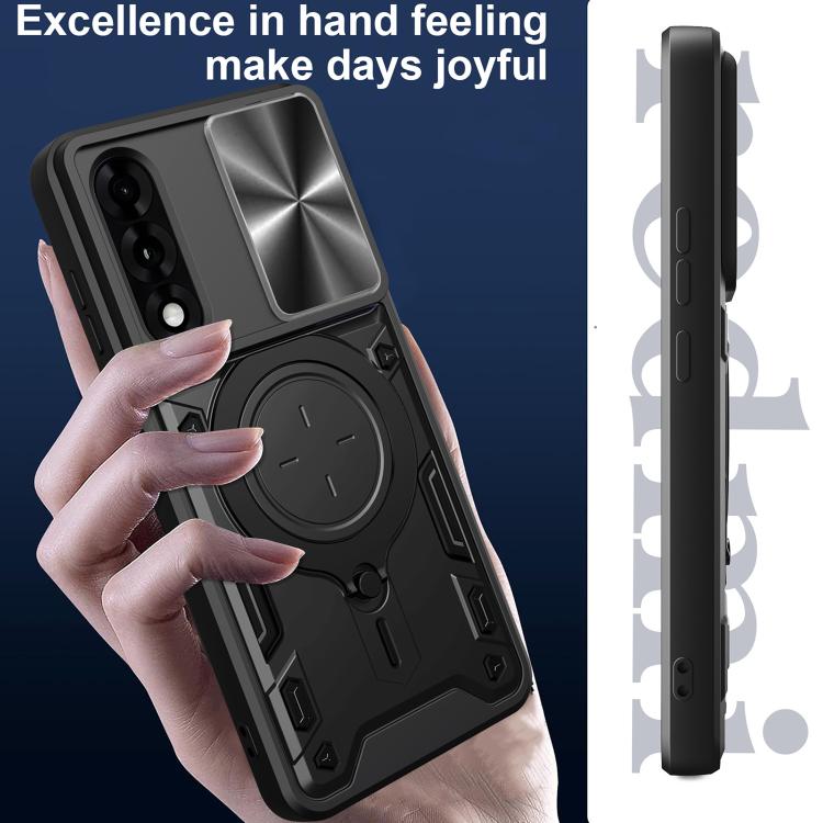 For OnePlus Ace 5 Ultra / Nord 5 CD Texture Sliding Camshield Magnetic Holder Phone Case