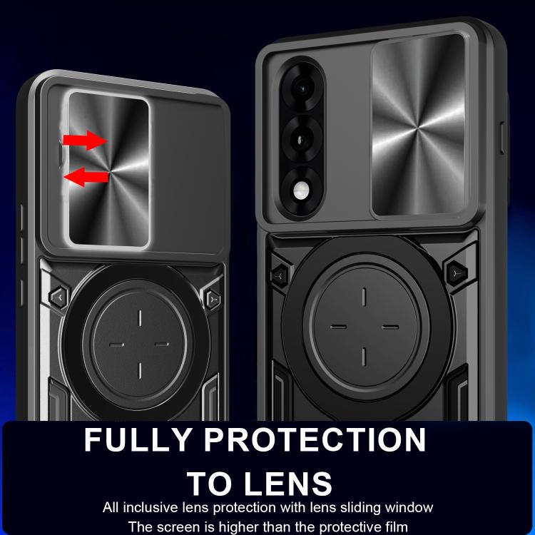 For OnePlus Ace 5 Ultra / Nord 5 CD Texture Sliding Camshield Magnetic Holder Phone Case