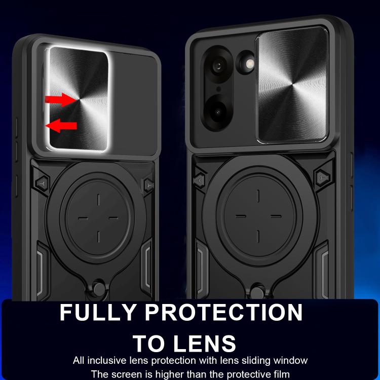 For OnePlus Ace 5 Racing / Nord CE5 CD Texture Sliding Camshield Magnetic Holder Phone Case