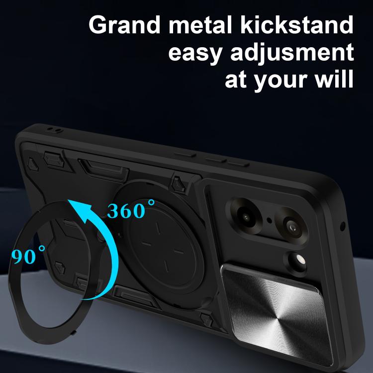 For OnePlus Ace 5 Racing / Nord CE5 CD Texture Sliding Camshield Magnetic Holder Phone Case