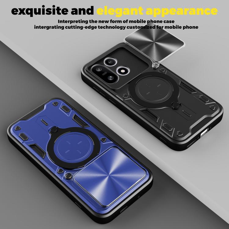 For OnePlus 15 5G CD Texture Sliding Camshield Magnetic Holder Phone Case