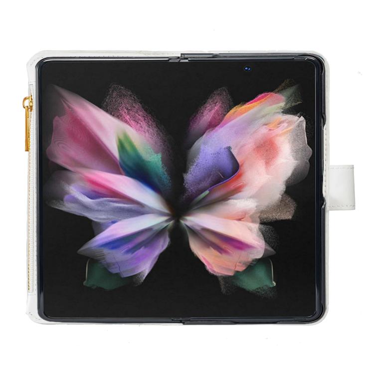 For Samsung Galaxy Z Fold6 Diamond Lattice Zipper Wallet Leather Flip Phone Case