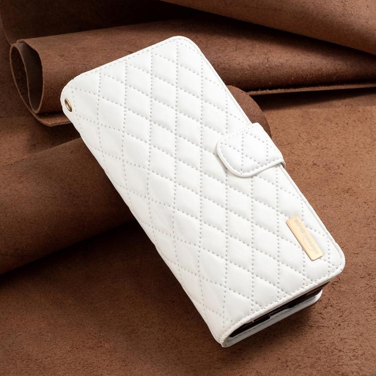 For Samsung Galaxy Z Fold6 Diamond Lattice Zipper Wallet Leather Flip Phone Case