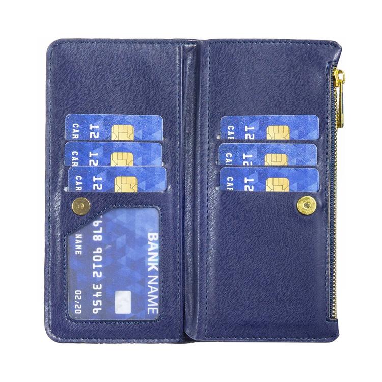 For Samsung Galaxy Z Fold6 Diamond Lattice Zipper Wallet Leather Flip Phone Case