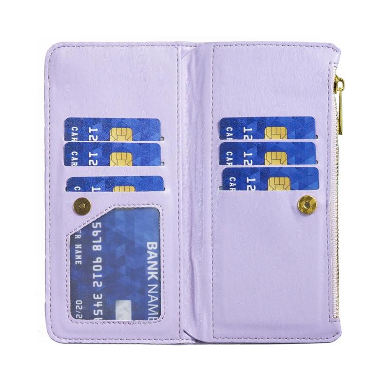 For Samsung Galaxy Z Fold7 Diamond Lattice Zipper Wallet Leather Flip Phone Case