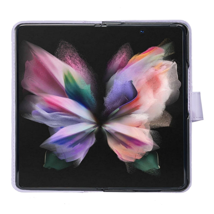 For Samsung Galaxy Z Fold4 Diamond Lattice Wallet Leather Flip Phone Case