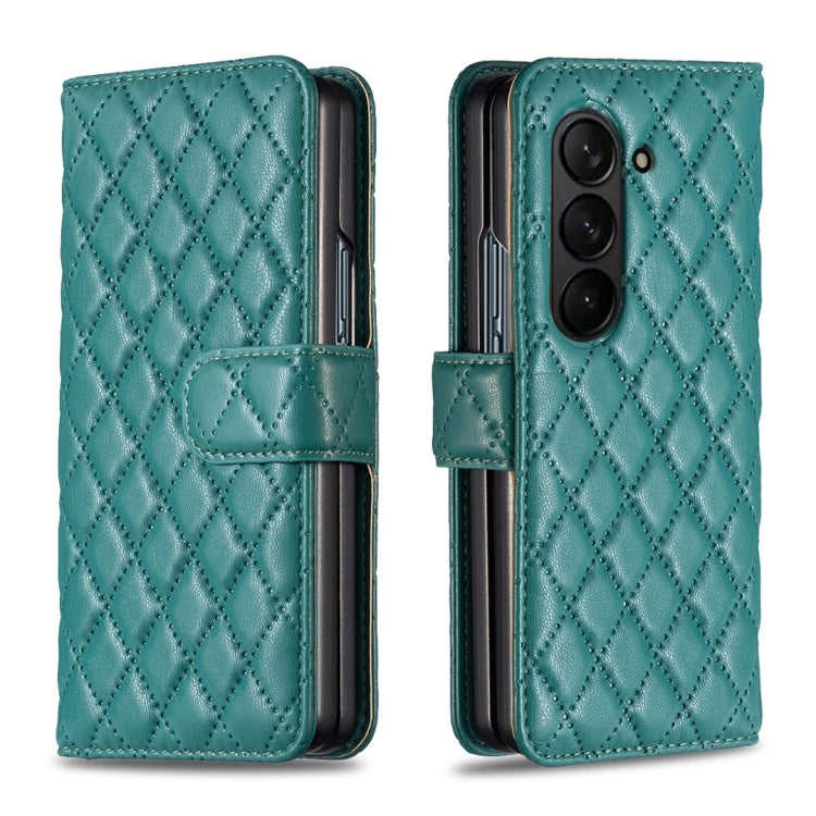 For Samsung Galaxy Z Fold4 Diamond Lattice Wallet Leather Flip Phone Case