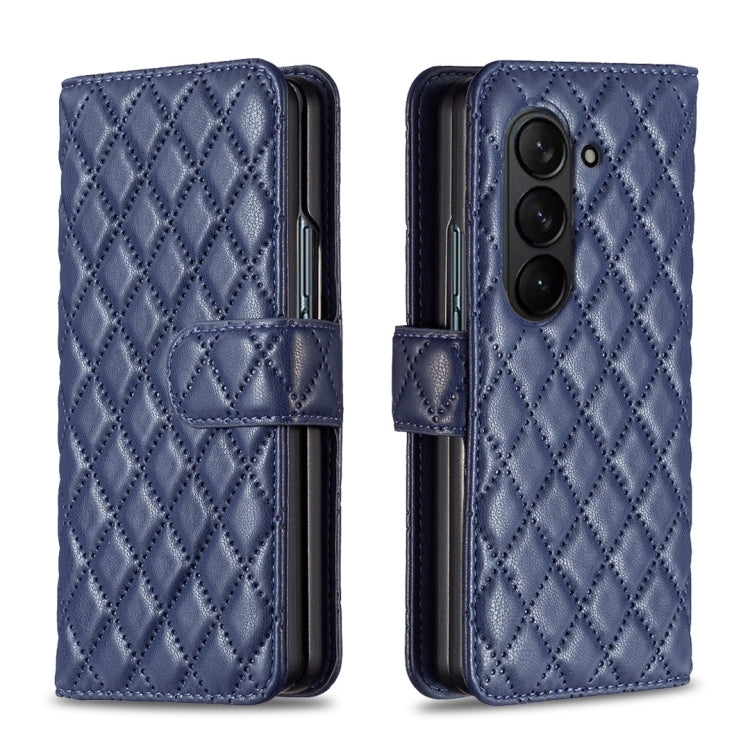 For Samsung Galaxy Z Fold4 Diamond Lattice Wallet Leather Flip Phone Case