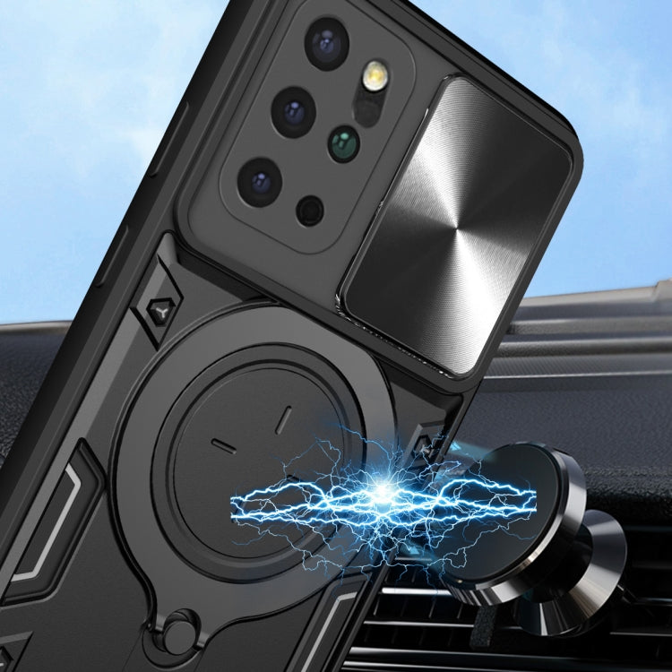For Samsung Galaxy S20+ CD Texture Sliding Camshield Magnetic Holder Phone Case