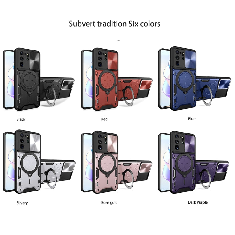 For Samsung Galaxy S20 Ultra CD Texture Sliding Camshield Magnetic Holder Phone Case