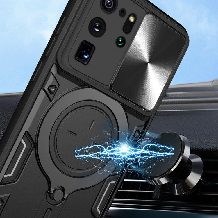 For Samsung Galaxy S20 Ultra CD Texture Sliding Camshield Magnetic Holder Phone Case