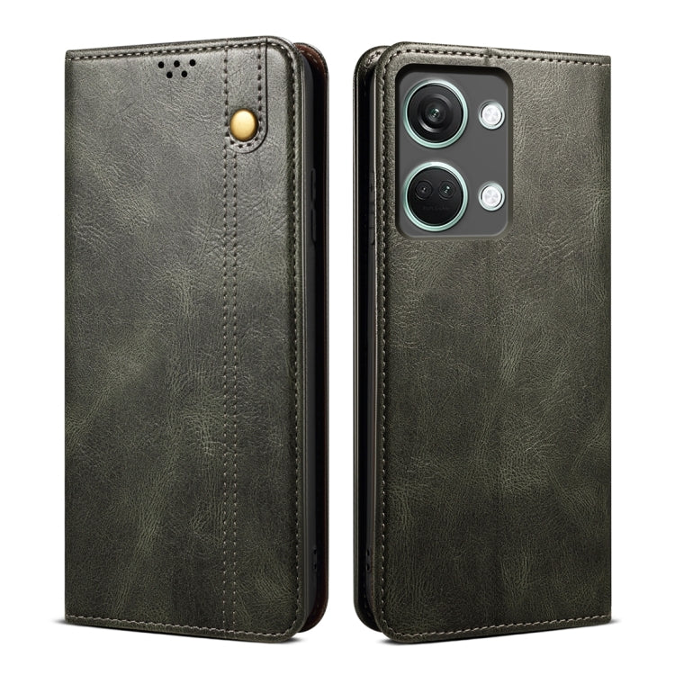 For OnePlus Ace 2V / Nord 3 Oil Wax Crazy Horse Texture Leather Phone Case