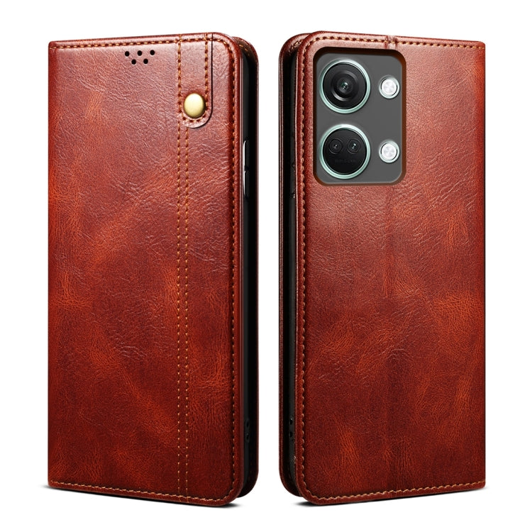 For OnePlus Ace 2V / Nord 3 Oil Wax Crazy Horse Texture Leather Phone Case