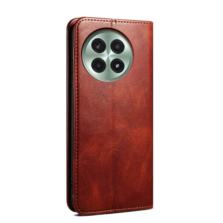 For OnePlus 13 Oil Wax Crazy Horse Texture Leather Phone Case
