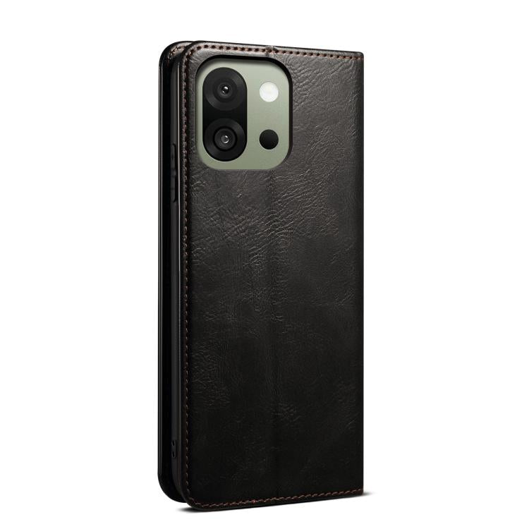 For OnePlus 13s 5G Oil Wax Crazy Horse Texture Leather Phone Case