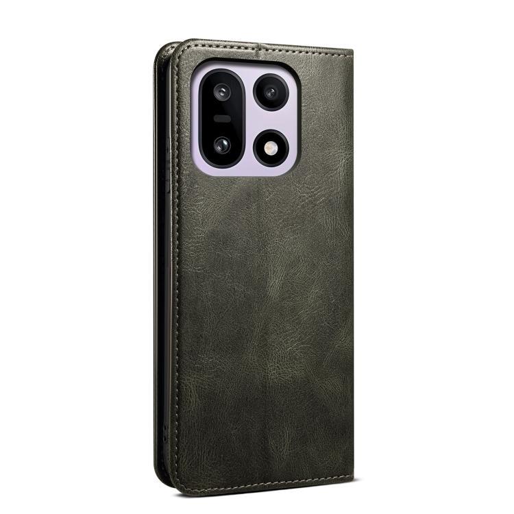 For OnePlus 15 Oil Wax Crazy Horse Texture Leather Phone Case
