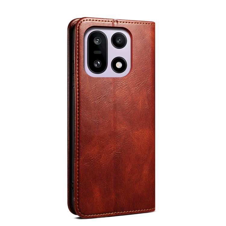 For OnePlus 15 Oil Wax Crazy Horse Texture Leather Phone Case