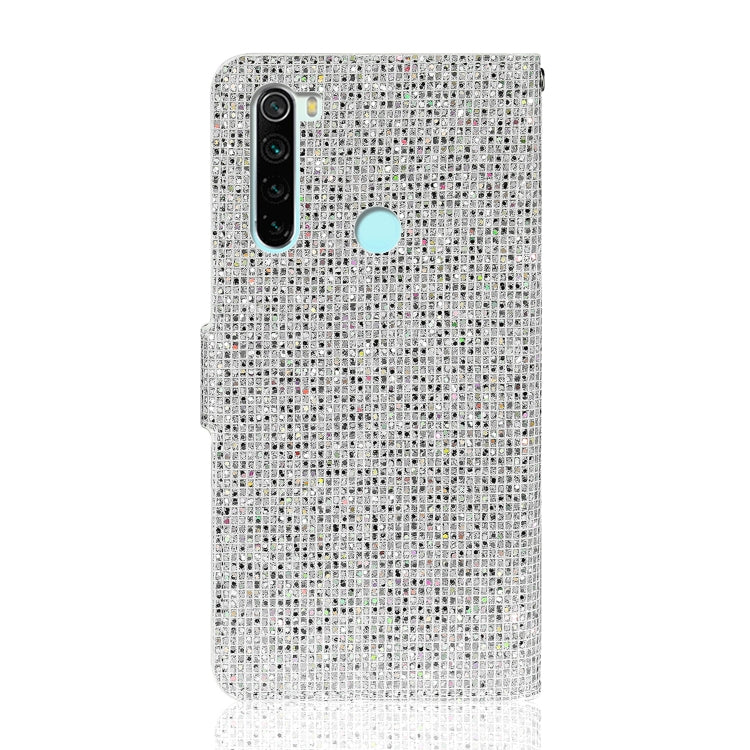 For Xiaomi Redmi Note 8 Glitter Powder Horizontal Flip Leather Case with Card Slots & Holder & Lanyard