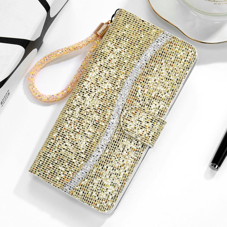 For Xiaomi Redmi Note 8T Glitter Powder Horizontal Flip Leather Case with Card Slots & Holder & Lanyard